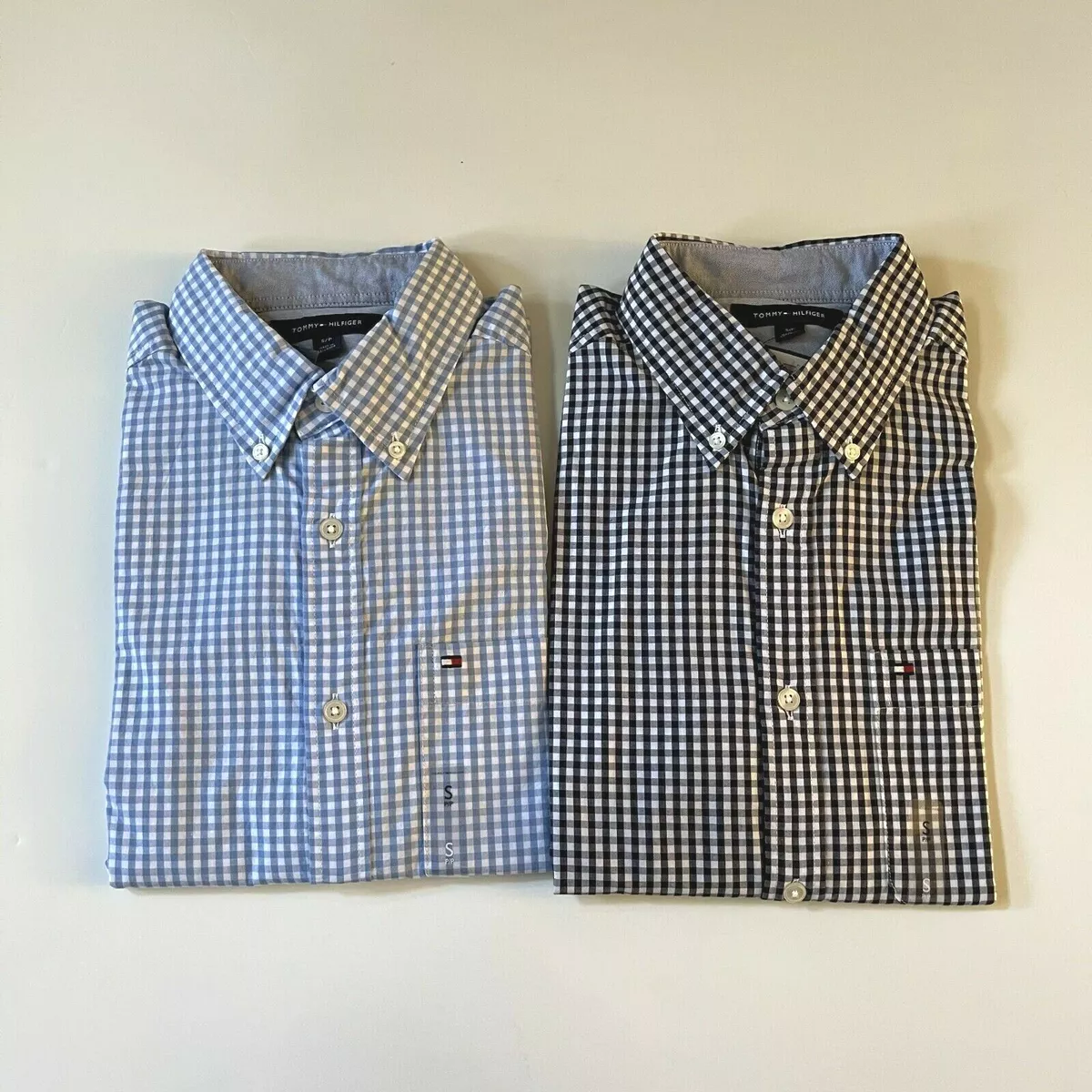 NWT Tommy Hilfiger Men's Check Classic Fit Long Sleeve Button Down Shirt All Siz