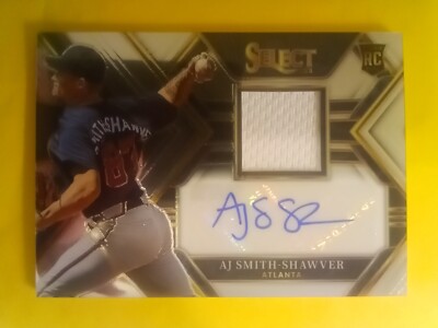 2023 Select AJ SMITH SHAWVER Atlanta Braves Rookie Jersey Patch Auto RC RPA NICE