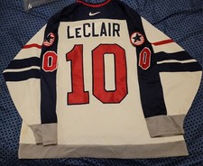 LeClair USA Nike Hockey jersey XL. Used. Minor stains. Sewn.
