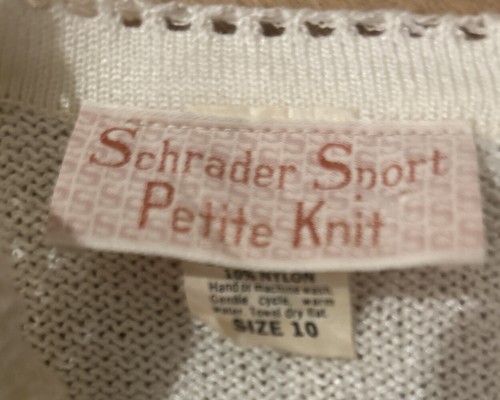 Suéter Pullover Marfil Tejido Abierto SCHRADER SPORT Pointelle De Colección *10 *Pequeño - Imagen 6 de 6