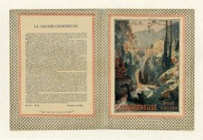 "LA GRANDE-CHARTREUSE / P.L.M. (anonyme 1892)" Protège-cahier original entoilé