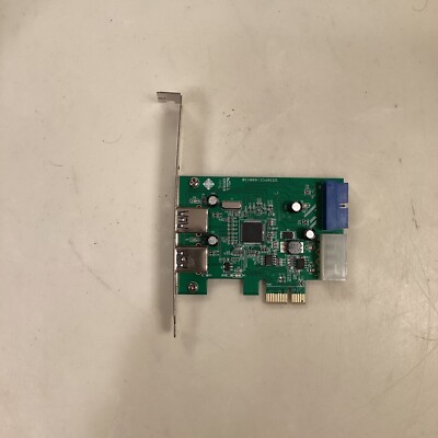 IOCrest USB 3.0 PCIe PCI Express x1 Controller Card 2 Rear Ports + Front Panel