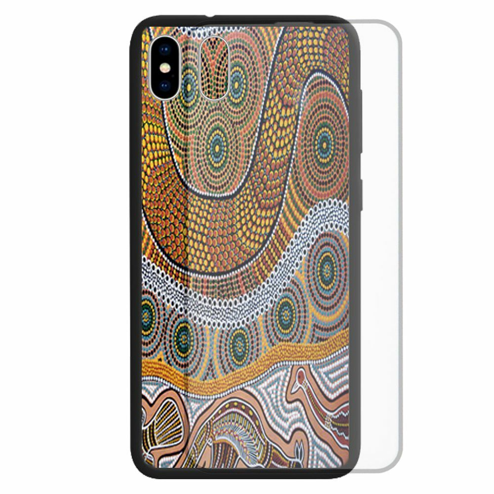 For OPPO Series - Aboriginal Art Theme Print Wallet Mobile Phone