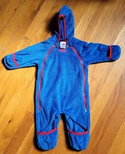 The North Face 3-6m Unisex Baby Fleece Bunting Blue Red Winter