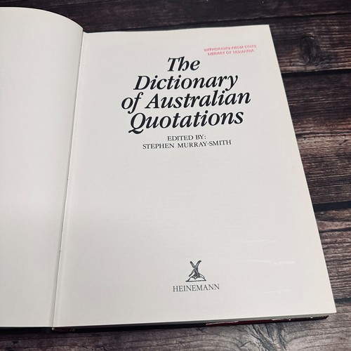 The Dictionary Of Australian Quotations Hardcover Book Large Vintage 1984 - Picture 9 of 17
