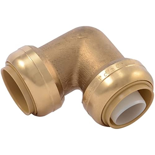 SharkBite 1 Inch 90 Degree Elbow, Push to Connect Brass Fitting, PEX Pipe,
