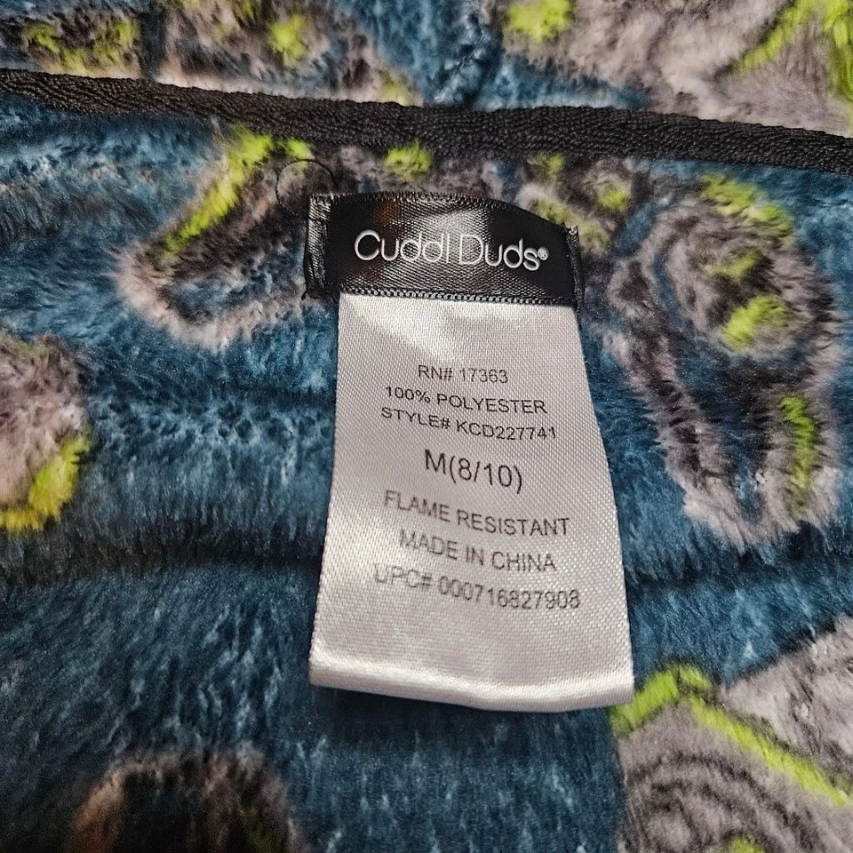 Boys Cuddl Duds M (8/10)Blue Green Video Game Controller Hooded Robe - Image 4 of 4
