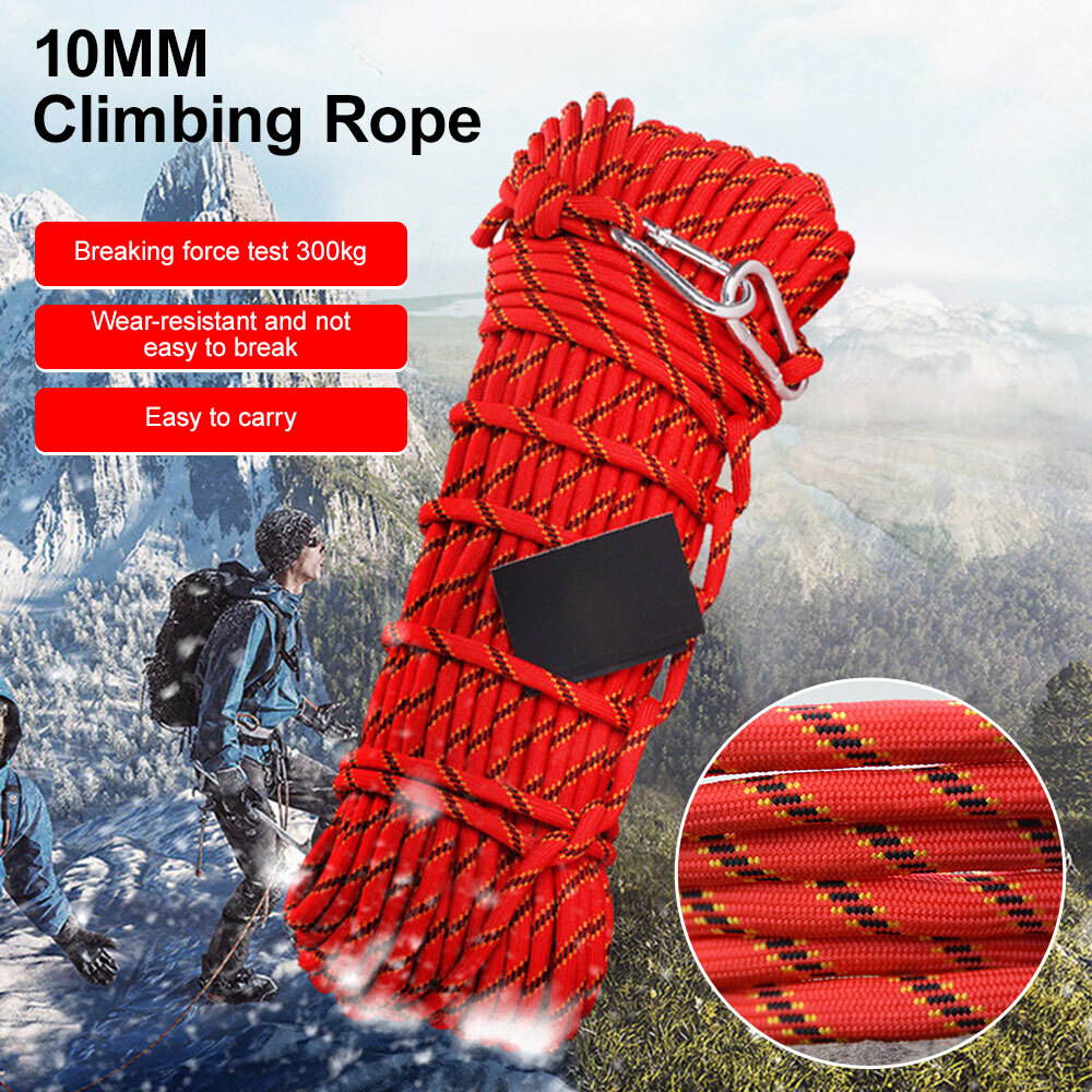 10MM Safety Climbing Rappelling Rope Outdoor Mountaineering Cord Rescue