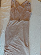 Ladies Dress Unbranded Size 14 Sleeveless Beige 20381