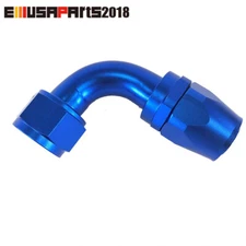16AN AN16 90 Degree Swivel Oil/Fuel/Gas Line Hose End Fitting Adapter Blue New
