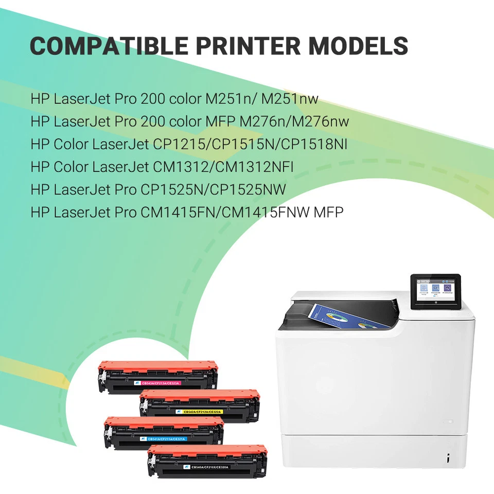 LOT Toner fits for HP LaserJet CP1215 CP1510 CP1514n CP1515n M251n M276nw CP1525 - Image 3 of 4