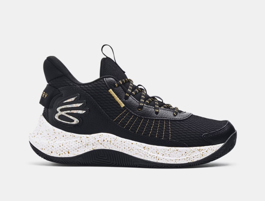 Under Armour Curry 3Z7 Basketball Shoes Size 10 Black Gold
