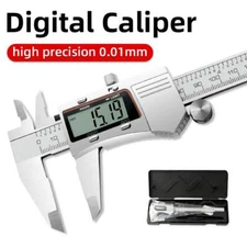 Digital Vernier Caliper Metal Electronic Measuring Tool Depth Gauge Woodworking