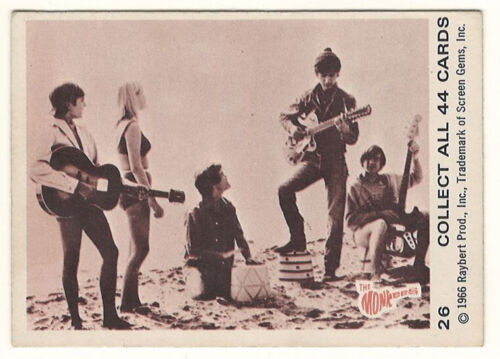 1966 CARTE SÉPIA DONRUSS #26 THE MONKEES - BELLE ET SANS PLIS !!! - Photo 1/2