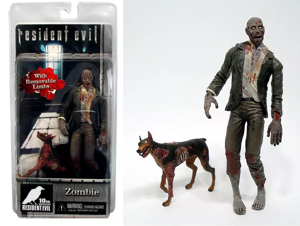 Figurine Zombie Resident Evil NECA 18 cm pour collectionneur de jeux vidéo d'horreur
