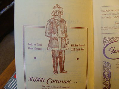 vintage Paper--SALT LAKE THEATRE ''YEARS AGO'', w SANTA costume ad AWESOME