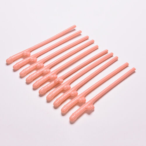 Penis Sipping Straws 10Pack Drinking Straw Bachelorette Party Fa image image