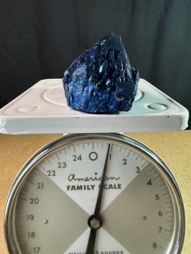 Grappolo di Cristalli Blu Profondo - 0,9 libbre, 3,75 "x2,5" - Possibile Quarzo Aura - Foto 5 di 19