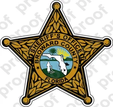STICKER SHERIFF BROWARD COUNTY BRZ B