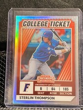 Sterlin Thompson 2022 Elite Extra College Ticket Holo #16 Florida Gators