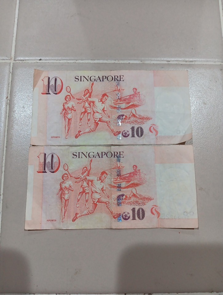 Two Singapore 10 Dollars Circulated 20 Dollars Total Sports eBay