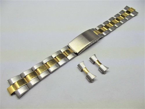 bracciale oyster orologi acciaio bicolor ansa curva 20 mm watch band correa  | eBay