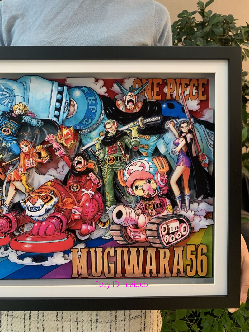 One Piece Straw Pirates Germa Picture Frame 3D Paper Art