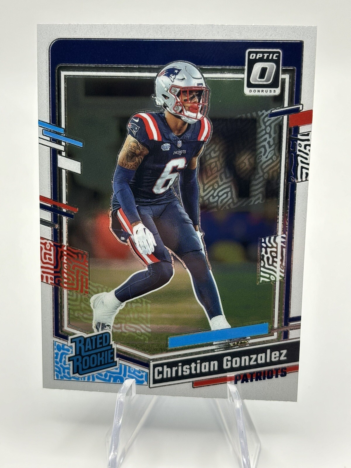 2023 PANINI DONRUSS OPTIC CHRISTIAN GONZALEZ RC RATED ROOKIE #274 PATRIOTS