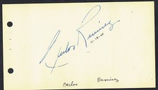 Carlos Ramirez (d. 1986) signed autograph 4x6 Album Page 1940's MGM Actor