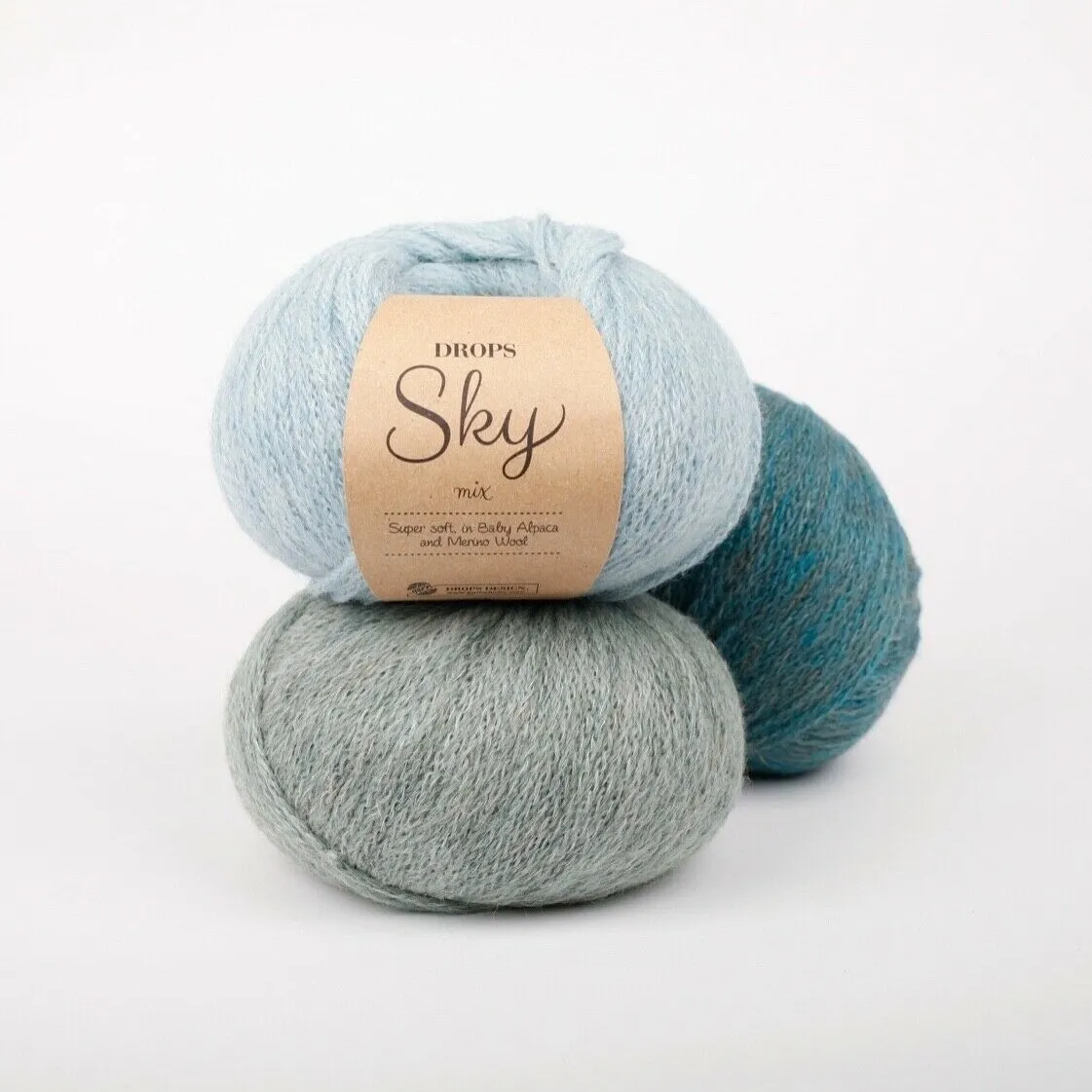 presse Dømme langsom Alpaca Merino DK yarn SOFT Light weight Crochet baby knitting wool DROPS  SKY | eBay