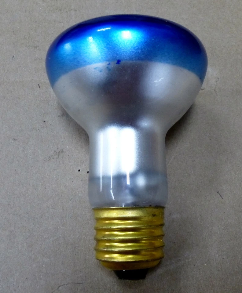 5 Pack Of 50 Watt R20 BLUE FLOODLIGHT LONG LIFE LIGHT BULBS Dimmable Halco #9146 - Image 2 of 3
