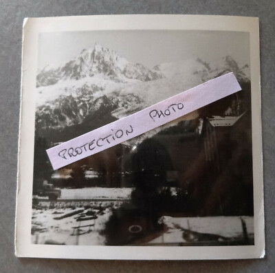 Altes Foto 1964 Aiguille du Midi, Mt Blanc du Tacul und der Glacier Bossons
