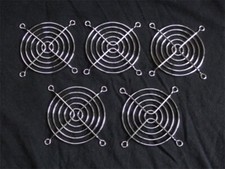 Lot of 5 Pcs 80mm Silver Chrome Wire Fan Grills Fan Finger Guards  Bonus Screws