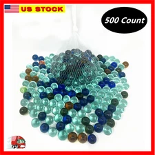 Lot of 500 Glass Marbles 6 lb Glass 5/8" 16mm Bulk Wholesale Toy Sling Shot Ammo