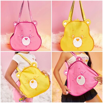 CARE BEARS 40th Anniversary LARGE Licensed Canvas Shopper Tote Bag