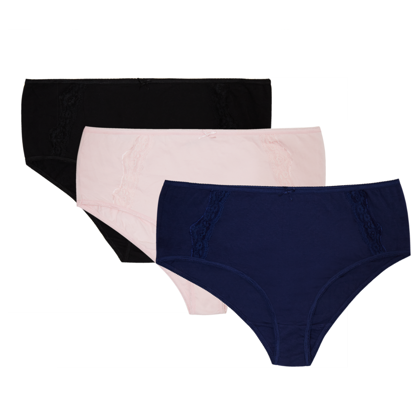 MULTI PACK WOMENS COTTON KNICKERS LADIES FULL BRIEFS LACE UNDERWEAR