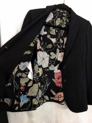 GUCCI 黒 ボタン付きジャケット GGポリエステル リバーシブル ジャケット ・ネイビー＆アイボリー