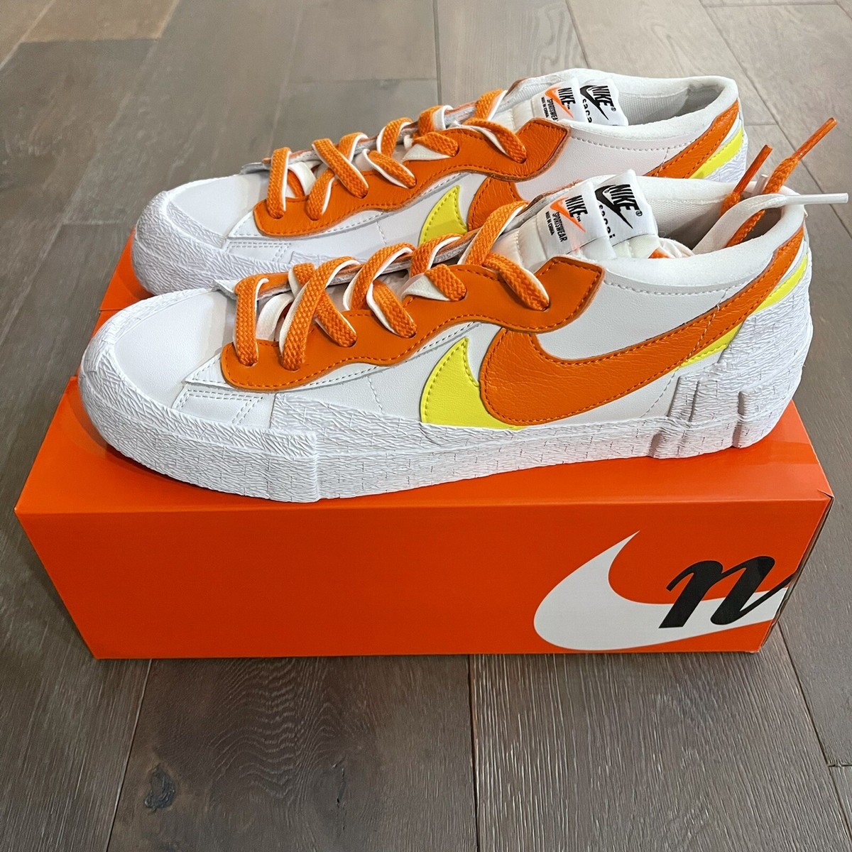 Nike Blazer Low x Sacai Magma Orange DD1877-100 - Size 10 