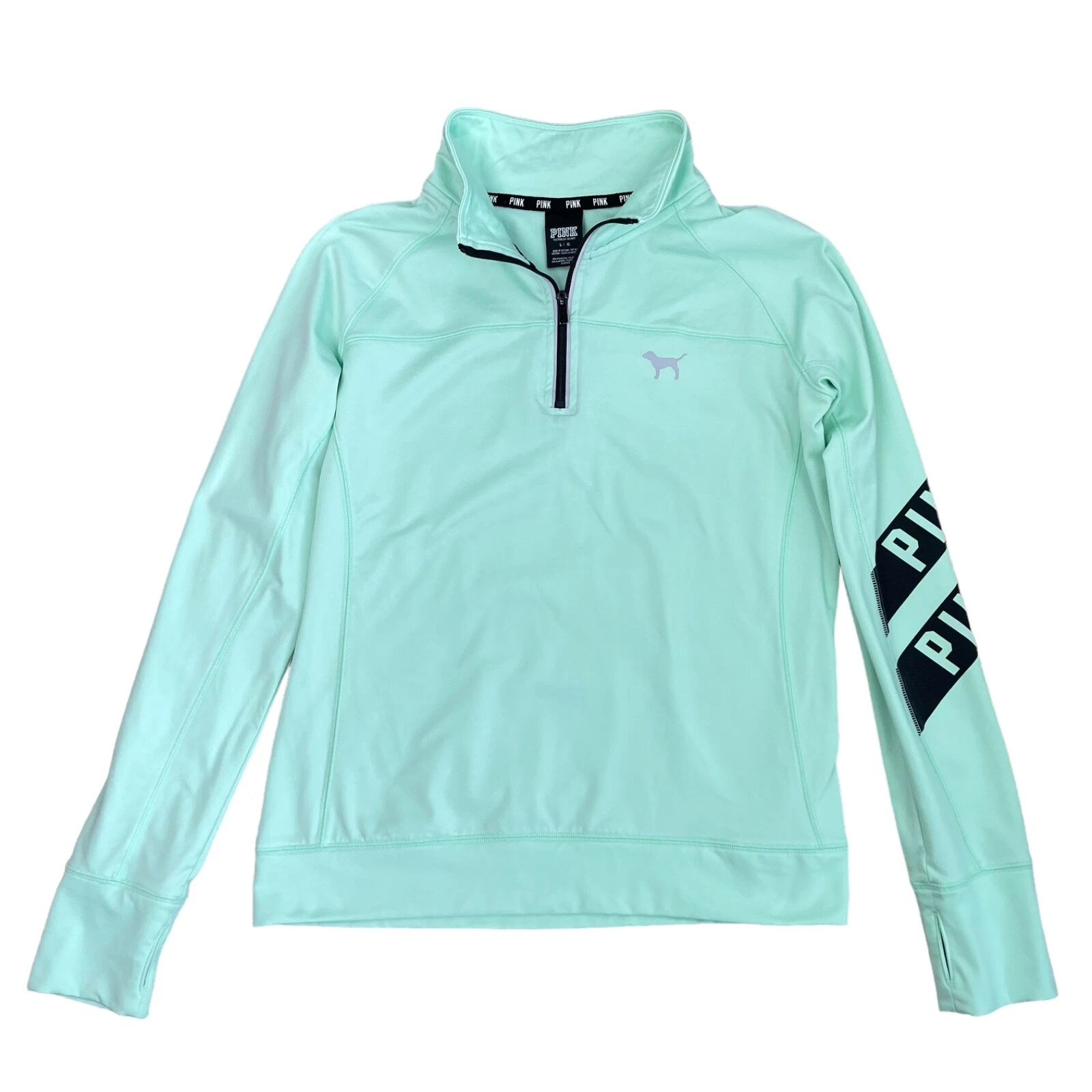 victoria-secret-vs 1/4 zip mock neck athletic pullover jacket