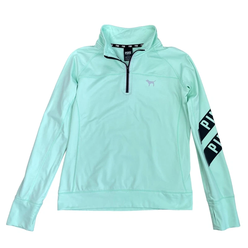 victoria-secret-vs 1/4 zip mock neck athletic pullover jacket