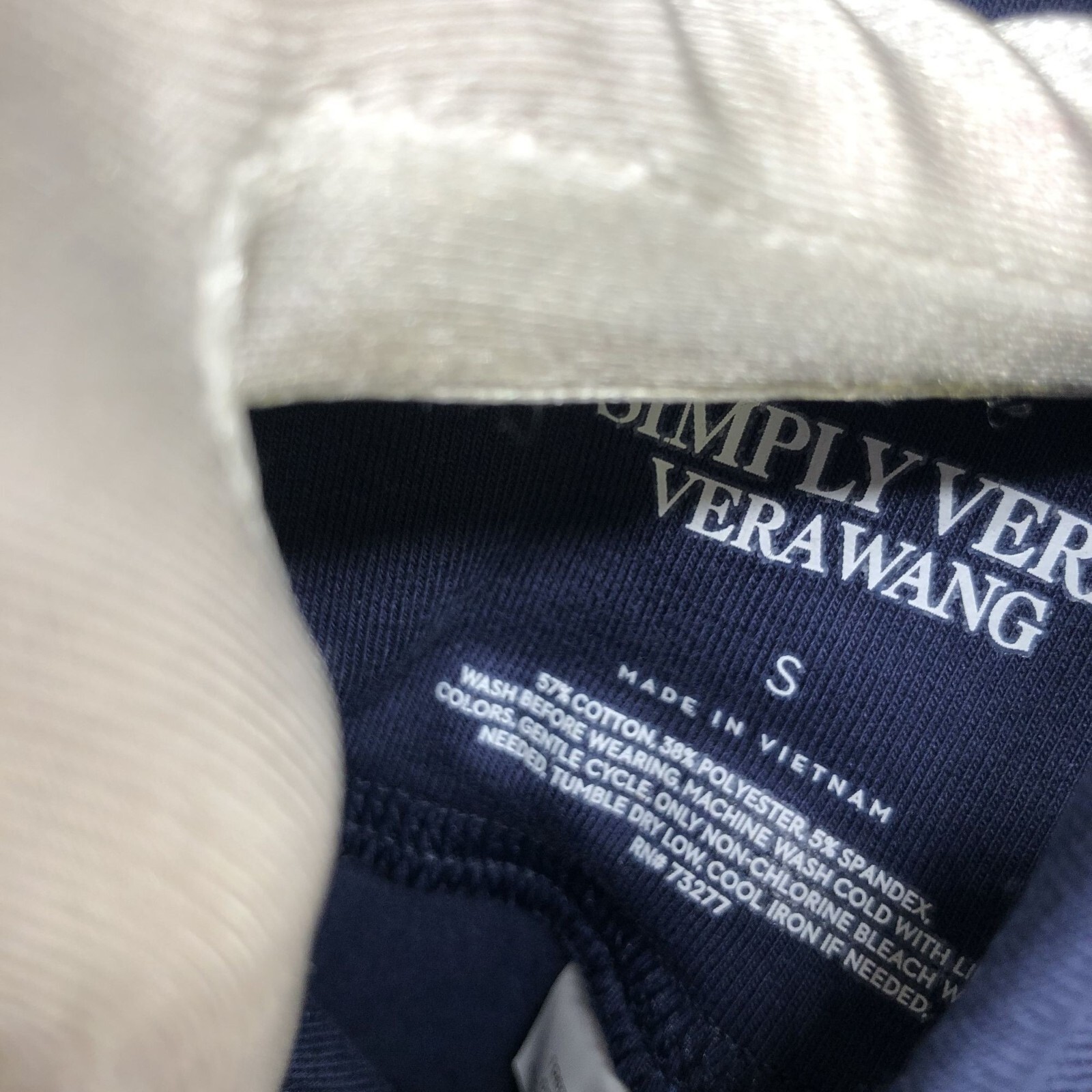 NWT Simply Vera Vera Want High Rise Leggings Womens S Blue Live-In Thick Cotton