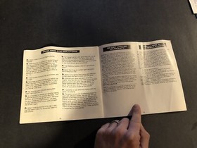 nintendo nes power glove Manual Insert OnlyInsert Only