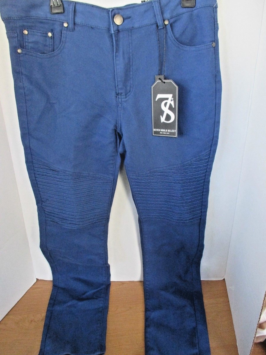 SEVEN SOULS SELECT~Blue SKINNY FIT FLEX TWILL JEANS~Men's 36 x 32~NWT