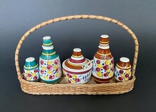 # Menage Marzi & Remy Korb-Tablett 60er Design Salz Pfeffer Senf Essig Öl Rar