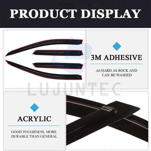 Wavy Window Visor Rain Guard Deflector Vent For Nissan Murano 2003-2007 - Picture 4 of 10