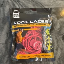 Lock Laces Elastic Shoelace Fastening System Pink Running Hiking Shoes