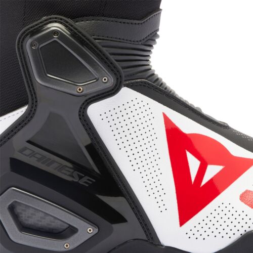 Motorcycle Leather Boots 44 - Dainese Axial 2 Air - Black-White-Lava Red - Picture 7 of 9