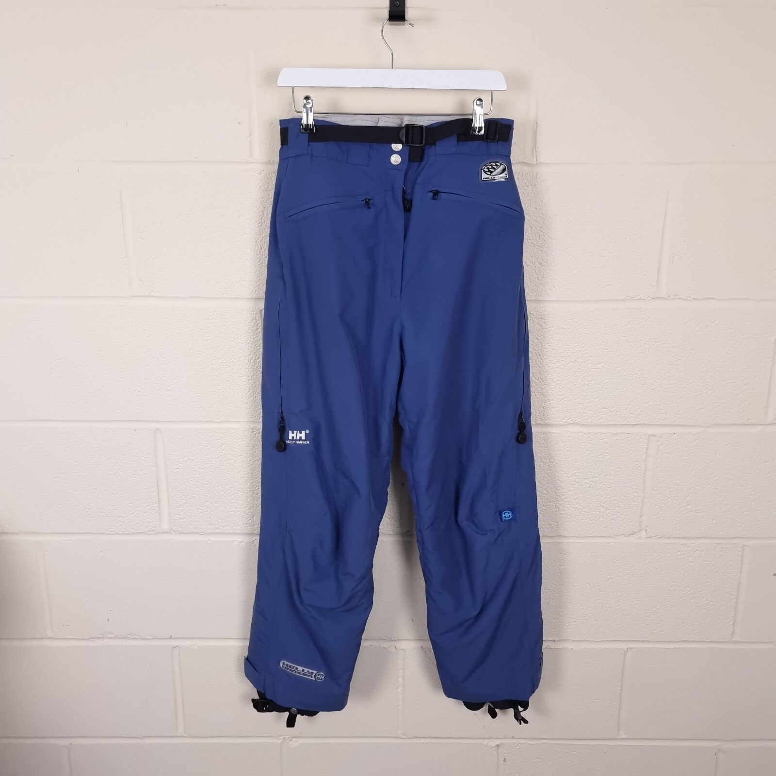 Pantalones de esquí HELLY HANSEN para mujer M W30 L30 azul Helly Tech impermeables vintage años 90