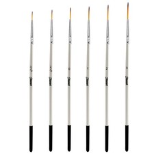 Script Liner Paintbrush 6 PCS Highly Flexible Liner Brush Extra Long Fine Poi...