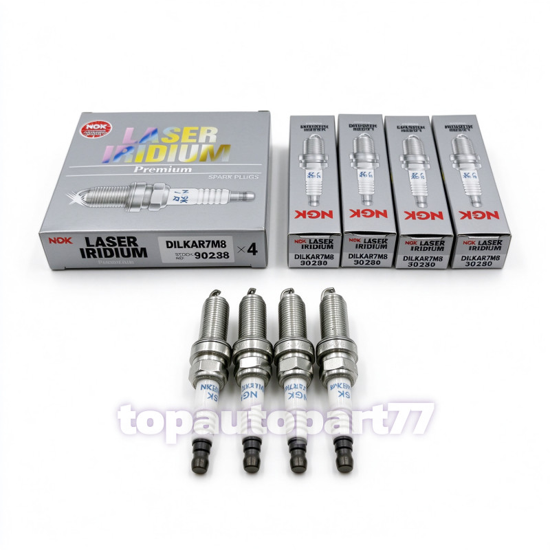 4 Pack NGK DILKAR7M8 90288 Laser Iridium Spark Plugs, Quick Shipping